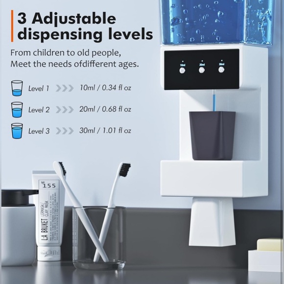 Automatic Mouthwash Dispenser for Bathroom,Wall Mounted Mouth Wash Dispenser wit - Picture 6 of 11